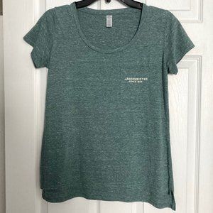 Jagermeister Green Heather Pocket T-Shirt Short Sleeve Size LARGE